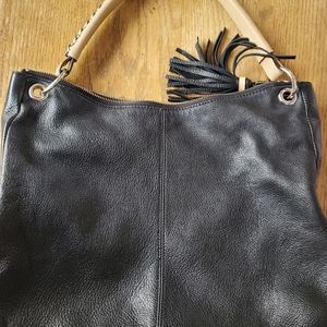 Couch Black Leather Purse